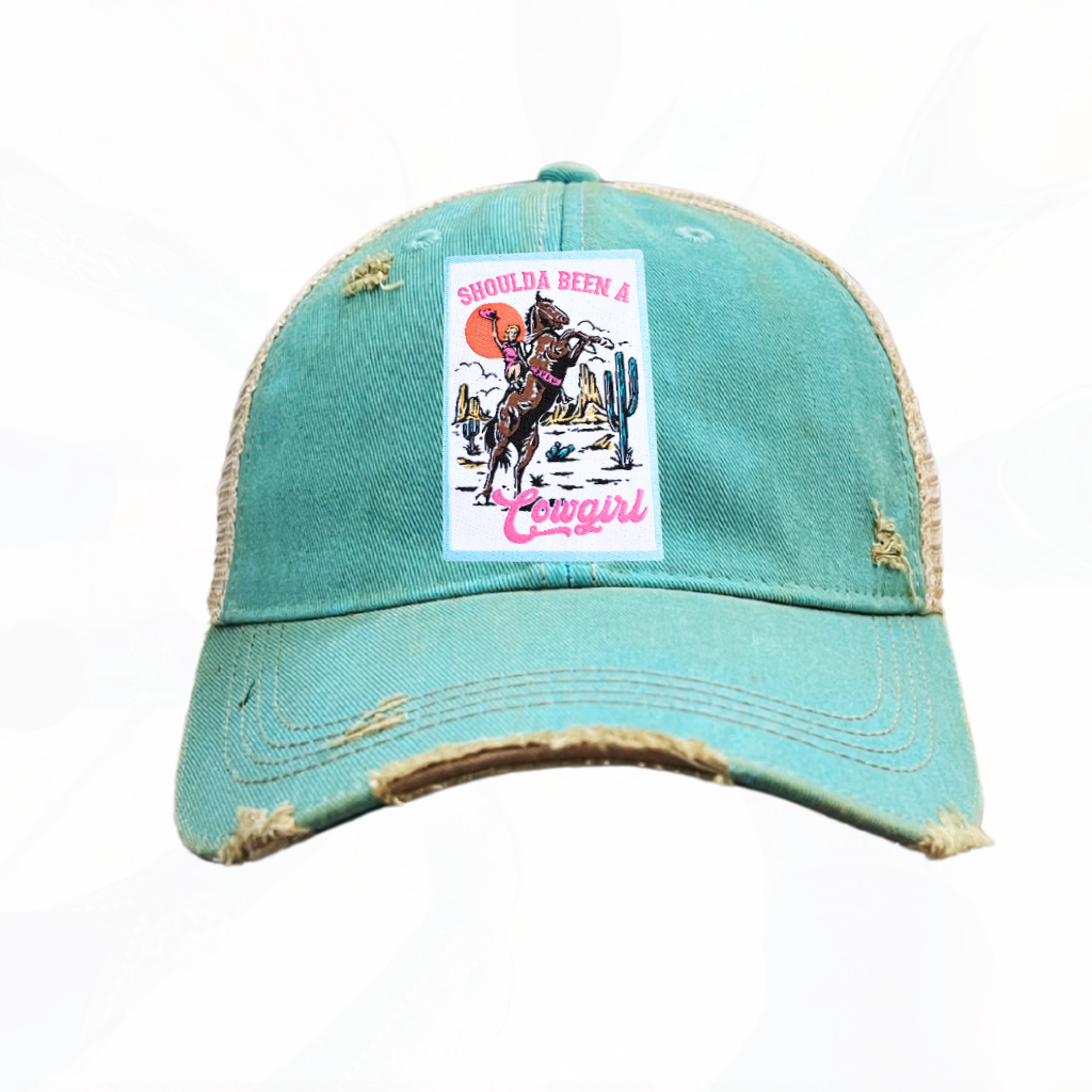 SHOULDA BEEN A Cowgirl Trucker HAT