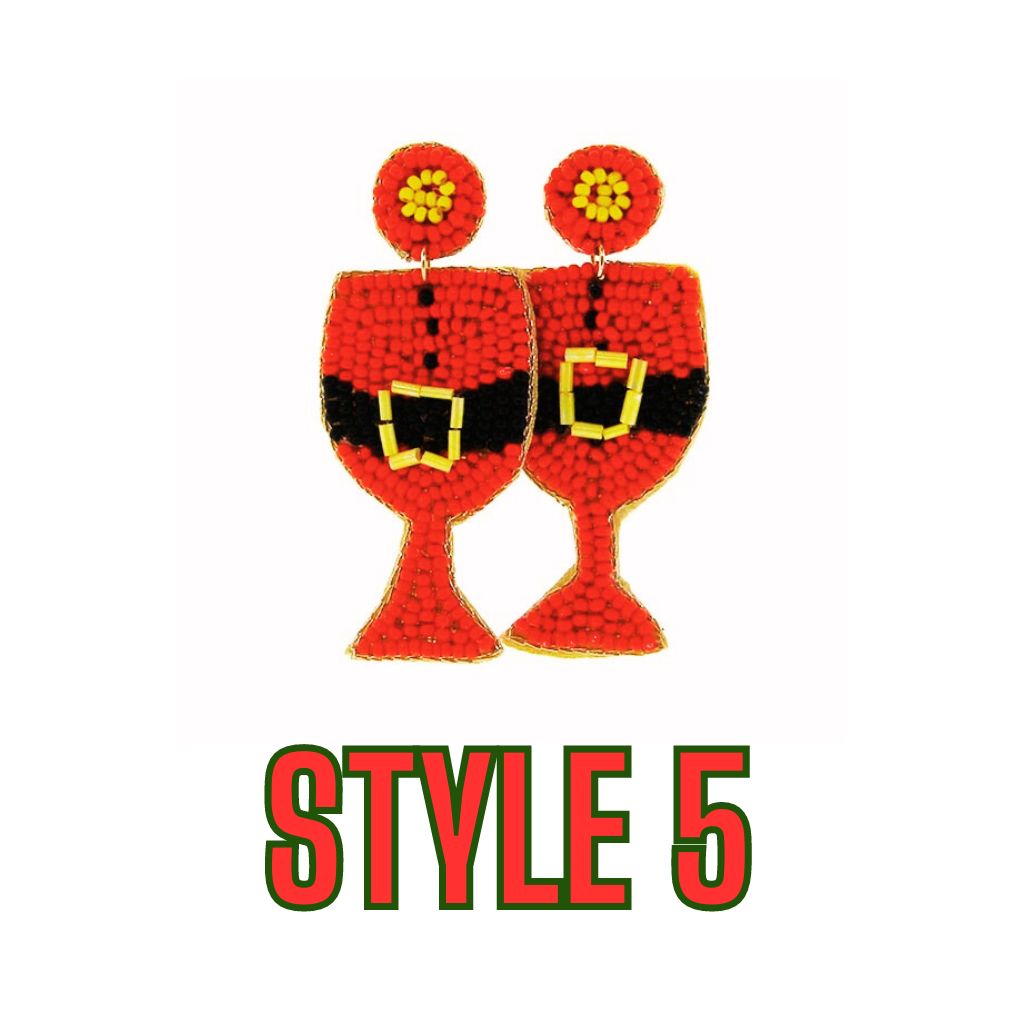 Christmas Seed Bead Earrings - Many Styles