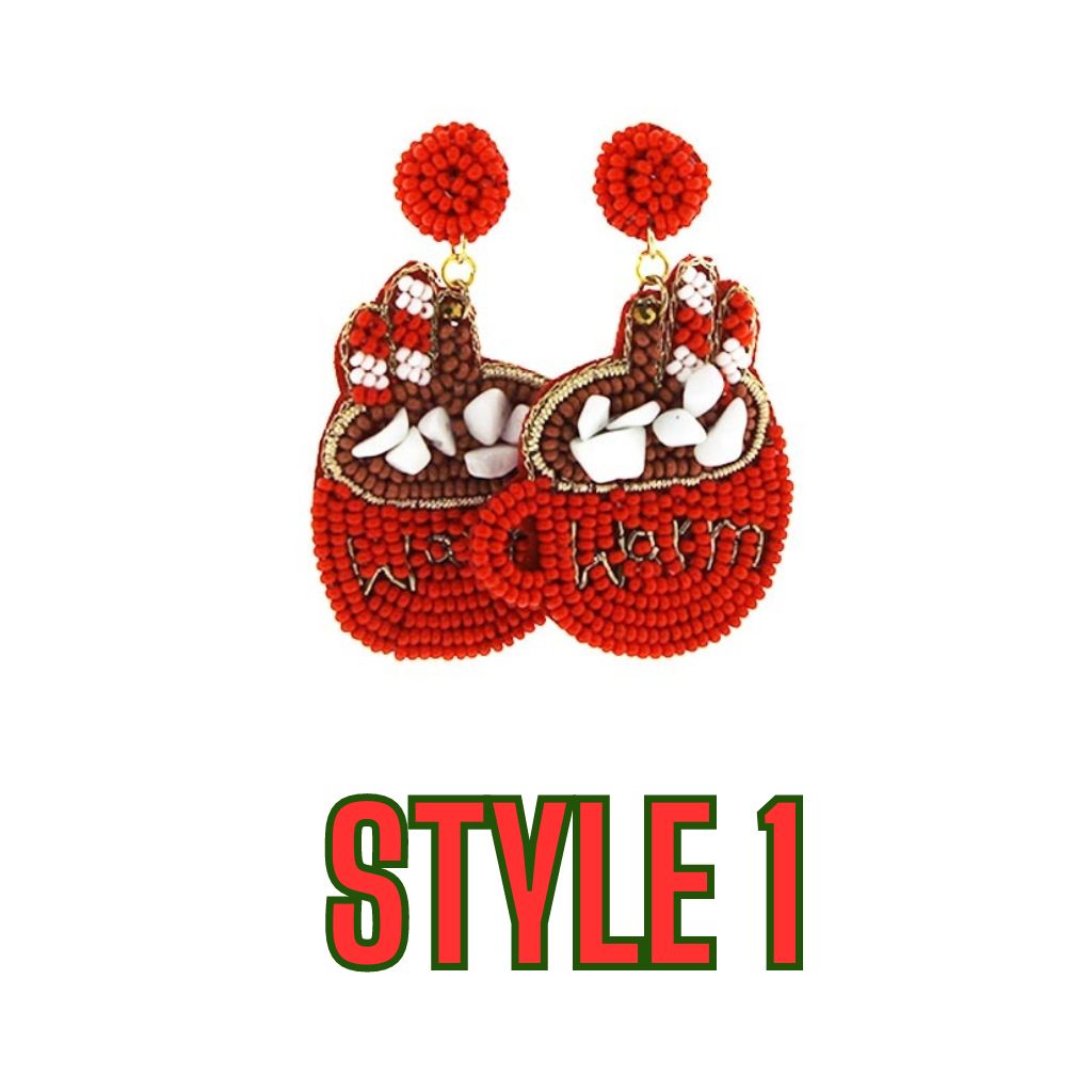 Christmas Seed Bead Earrings - Many Styles