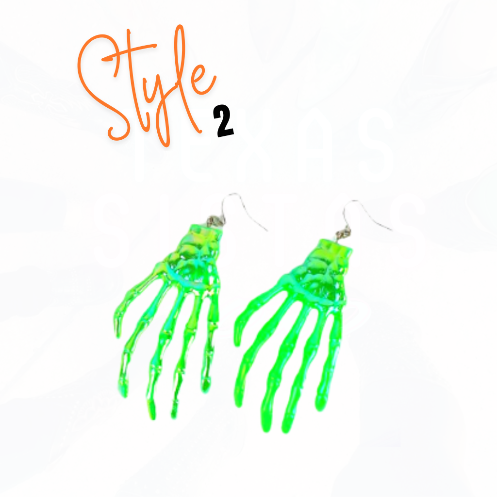 Halloween Skeleton Fingers Earrings - 3 Styles