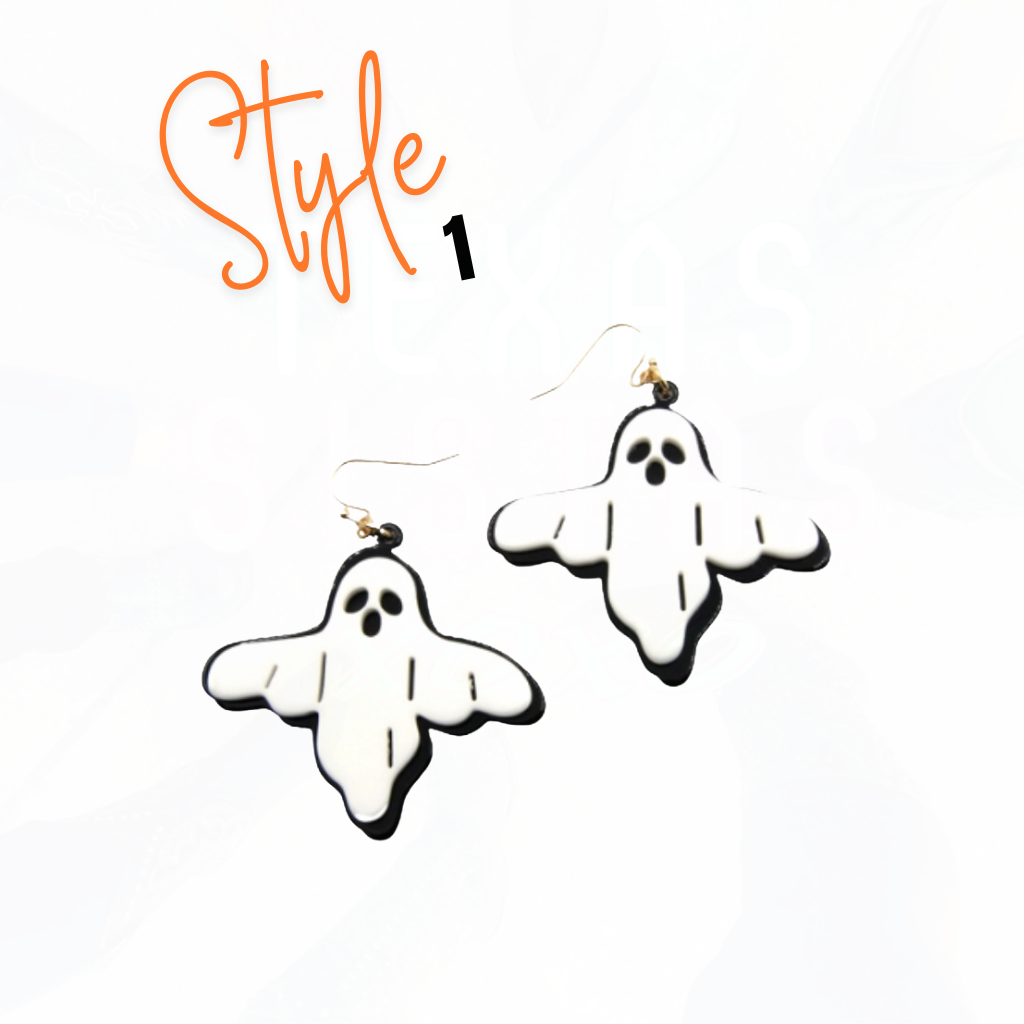 Ghostly Halloween Earrings - 4 Styles