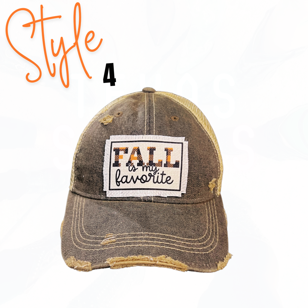 Fall Favorite Trucker Patch Hats - 4 Styles