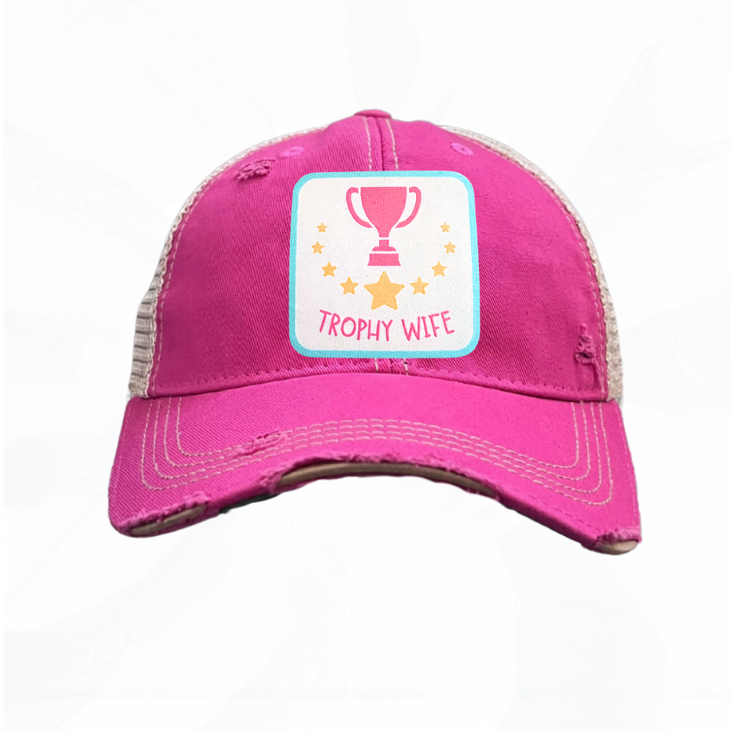 TROPHY WIFE Trucker HAT