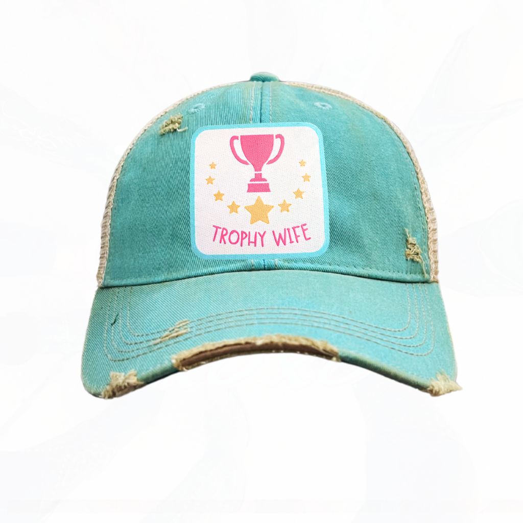 TROPHY WIFE Trucker HAT