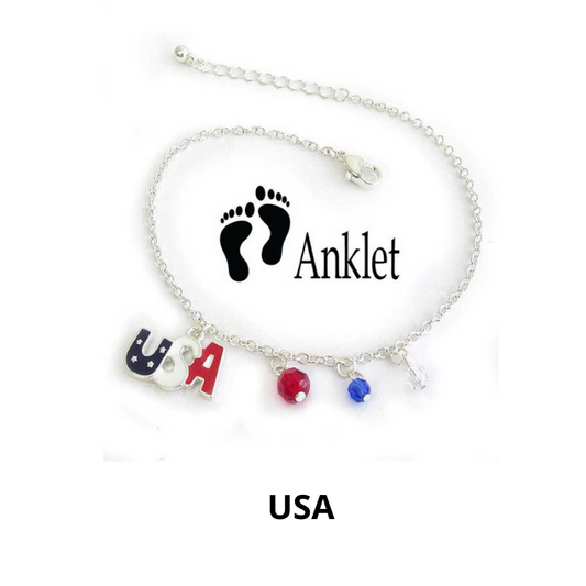USA ANKLE BRACELET 4th of July Fun 250th Anklet