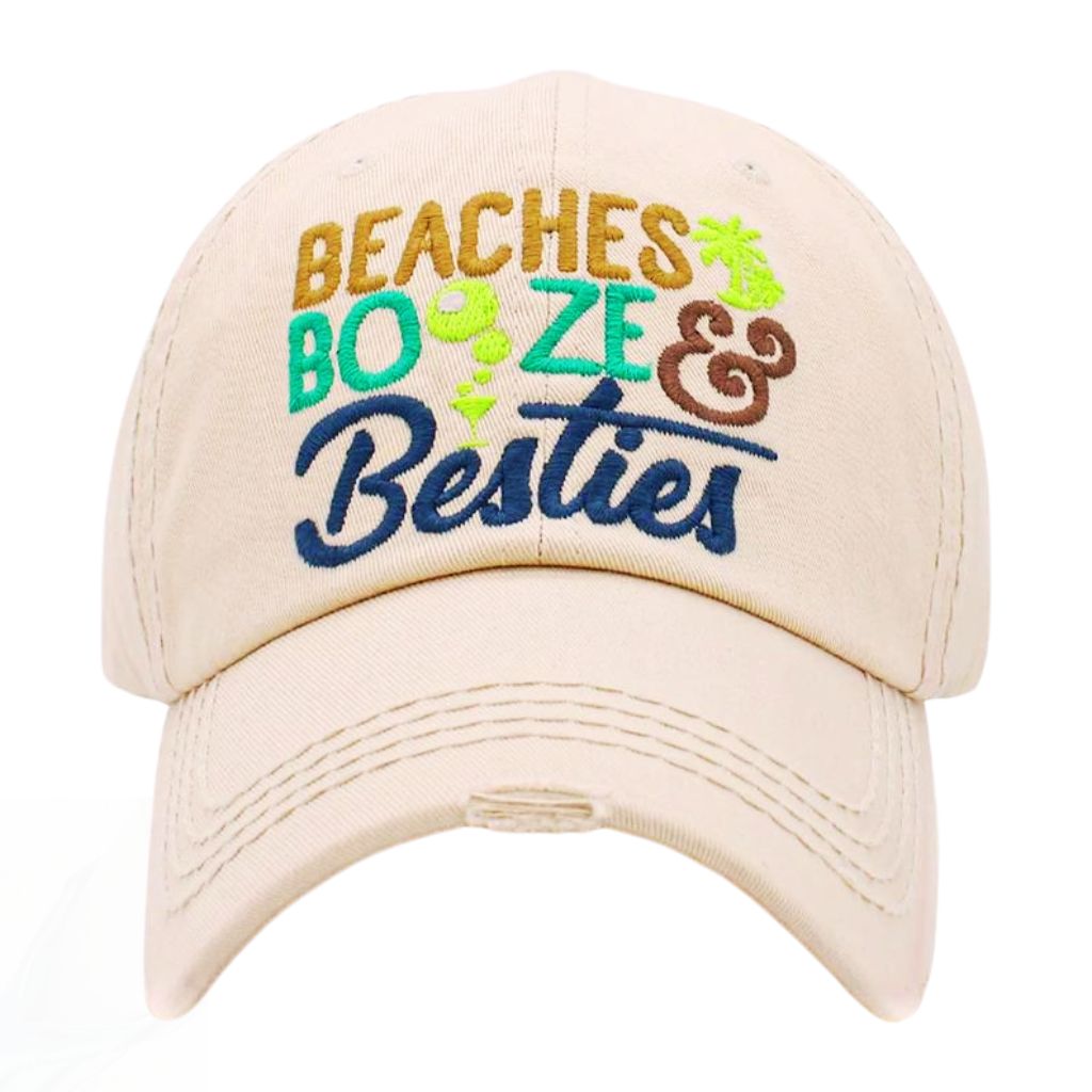 Beaches Booze & Besties Hat - 2 Colors