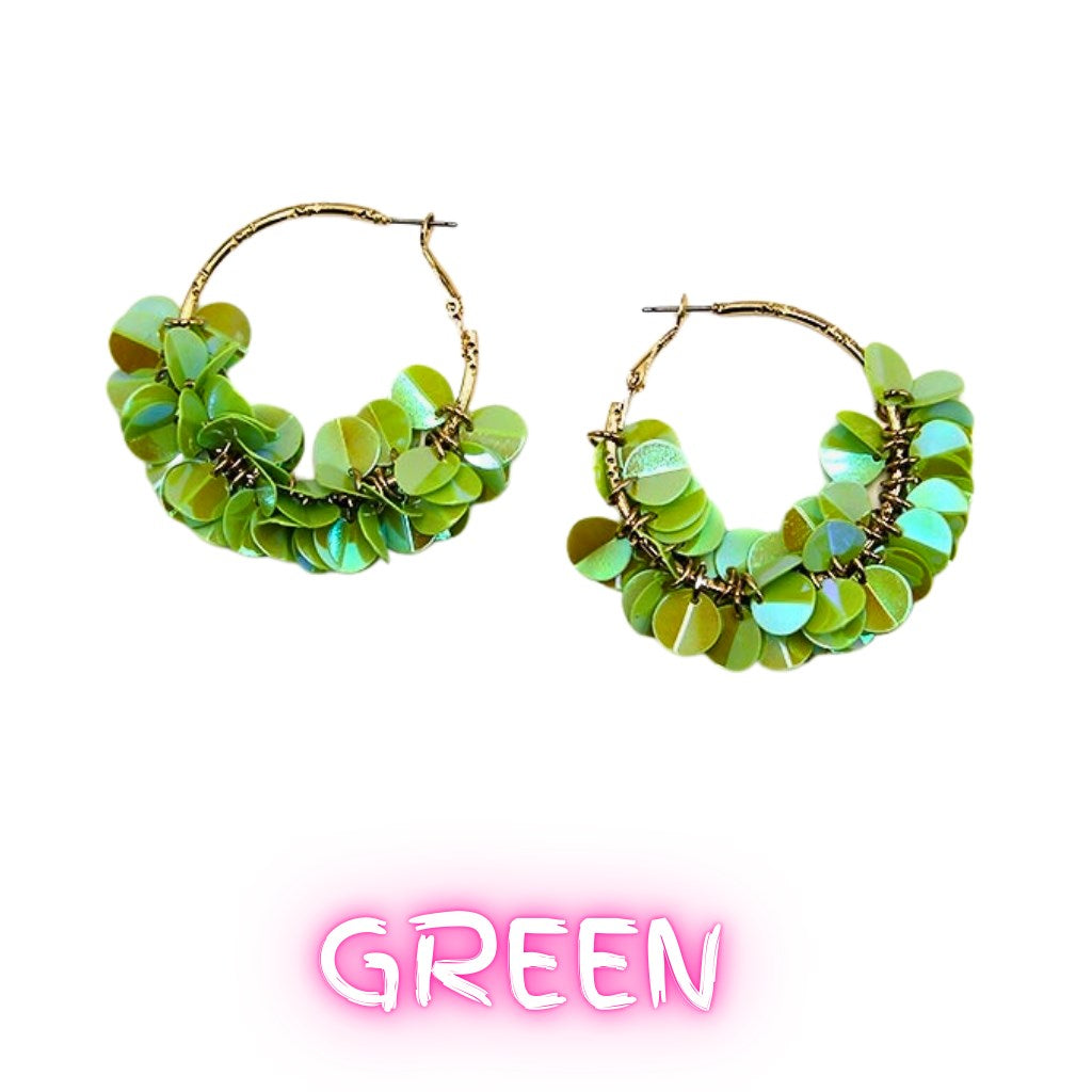 Party Time Bright Petals Fringe Earrings
