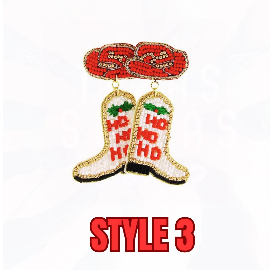 Christmas Seed Bead Earrings - Many Styles