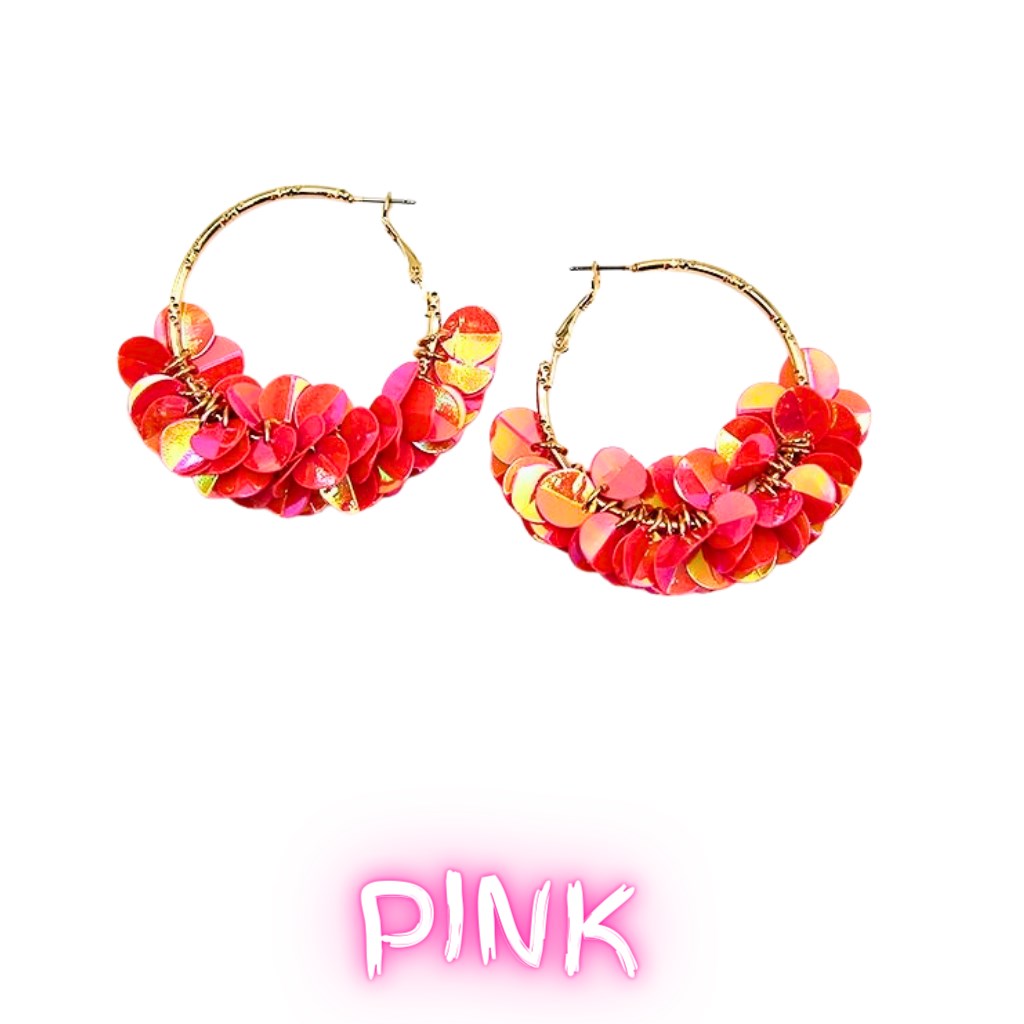 Party Time Bright Petals Fringe Earrings