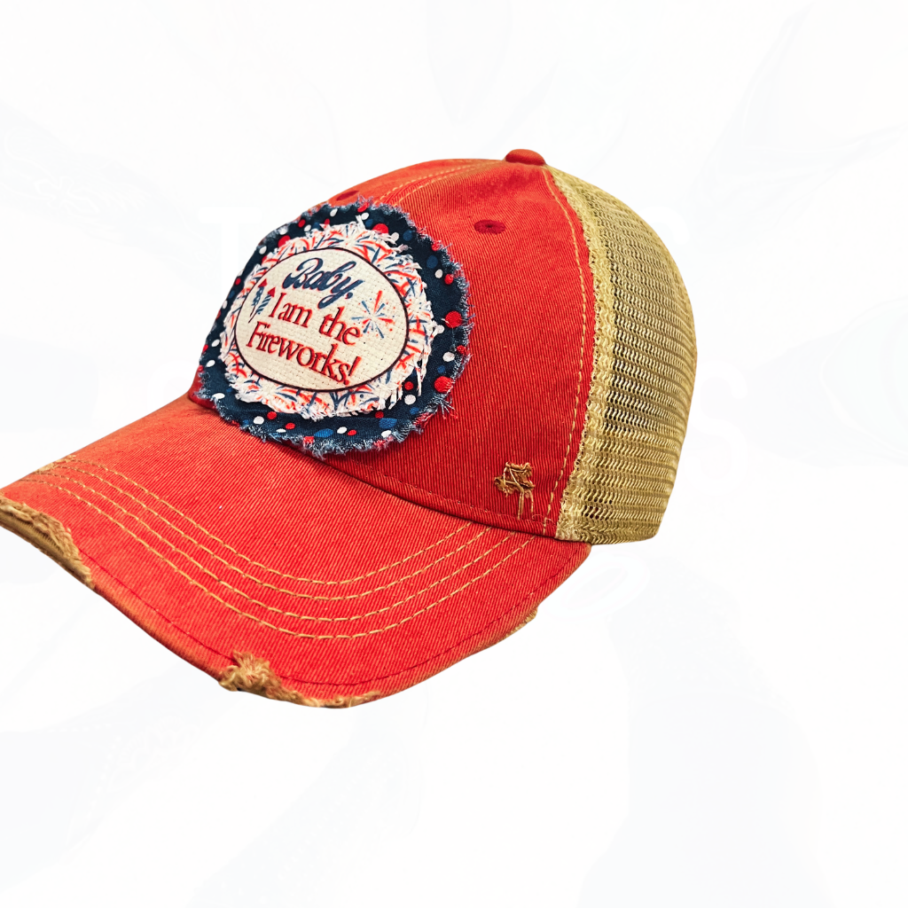 Baby I Am The Fireworks Patch Trucker Hat
