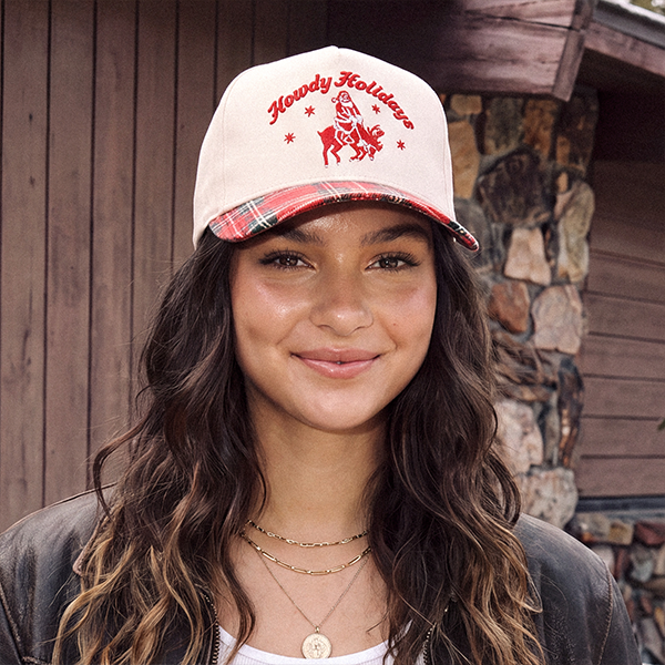 C.C Howdy Holidays Santa trucker hat - Red - worn