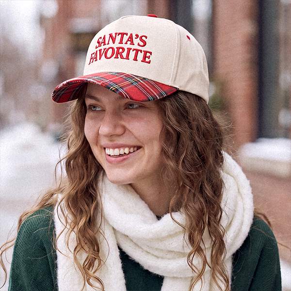 C.C Santa's Favorite trucker hat - Red - worn