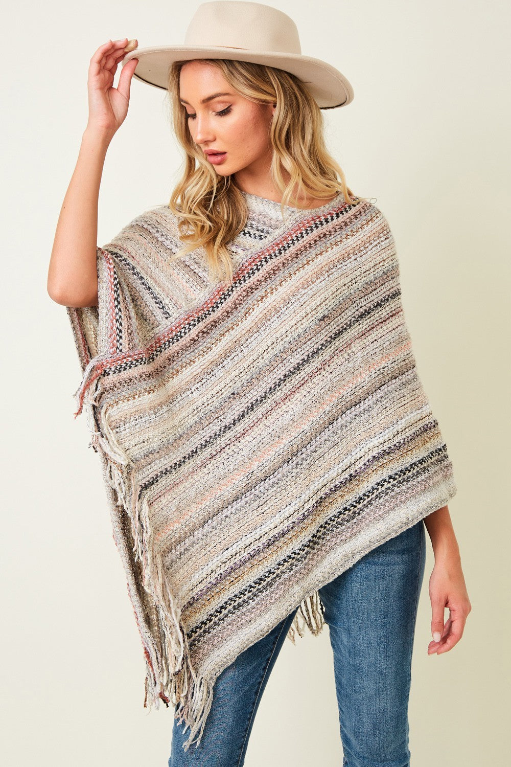 Multicolor FRINGE PONCHOS - 4 STYLES