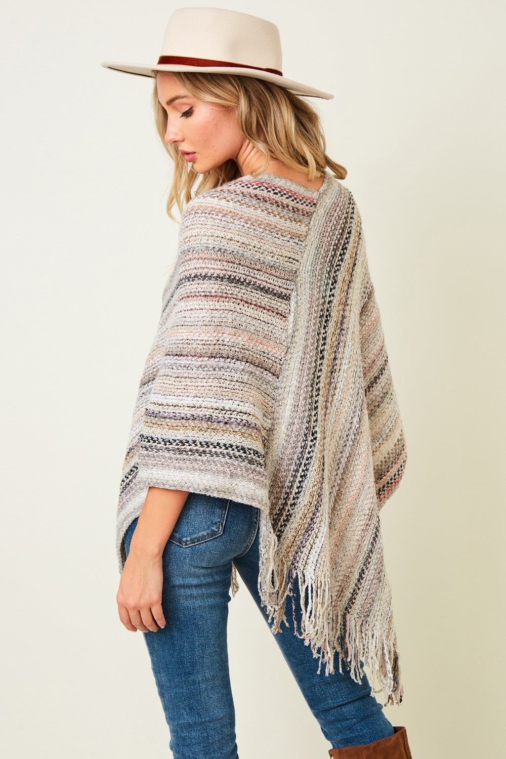 Multicolor FRINGE PONCHOS - 4 STYLES
