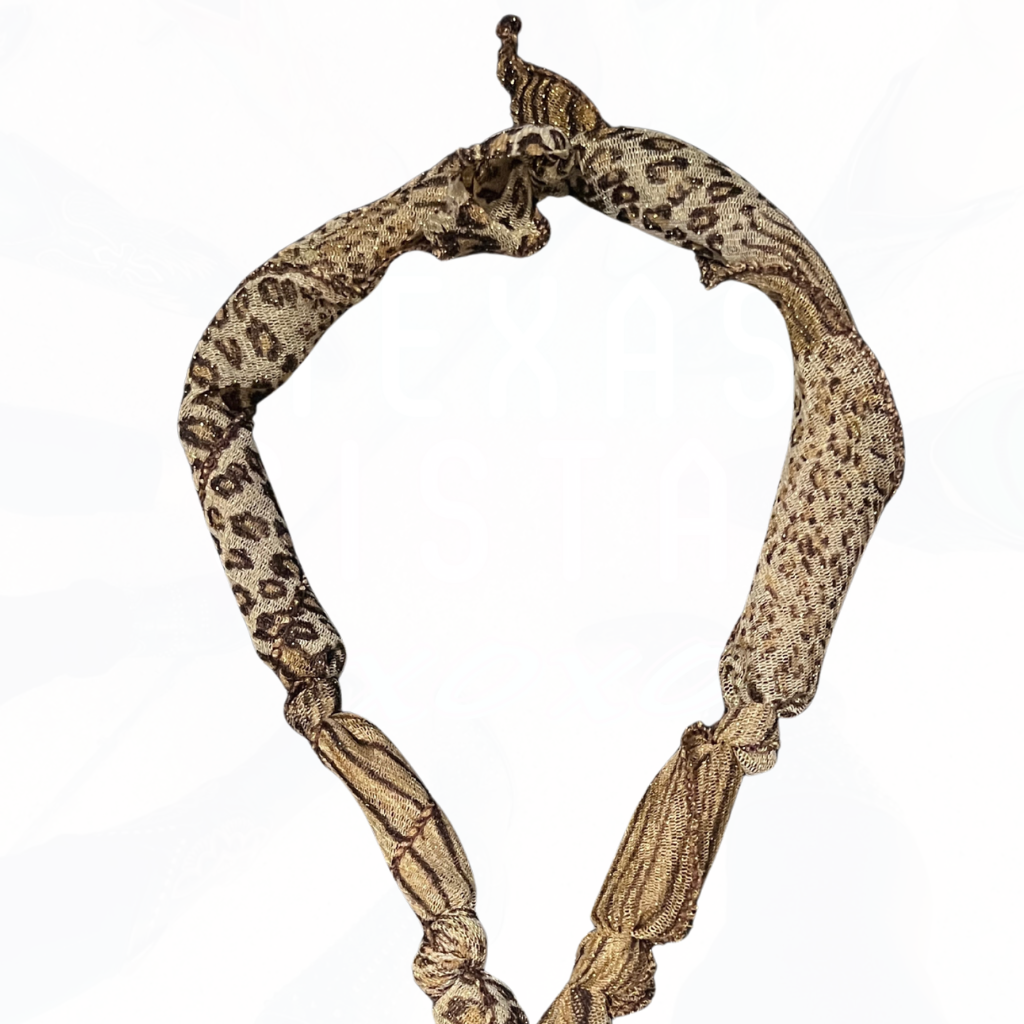 Oh So Cute SCARF KNOT Necklace Leopard Sparkle