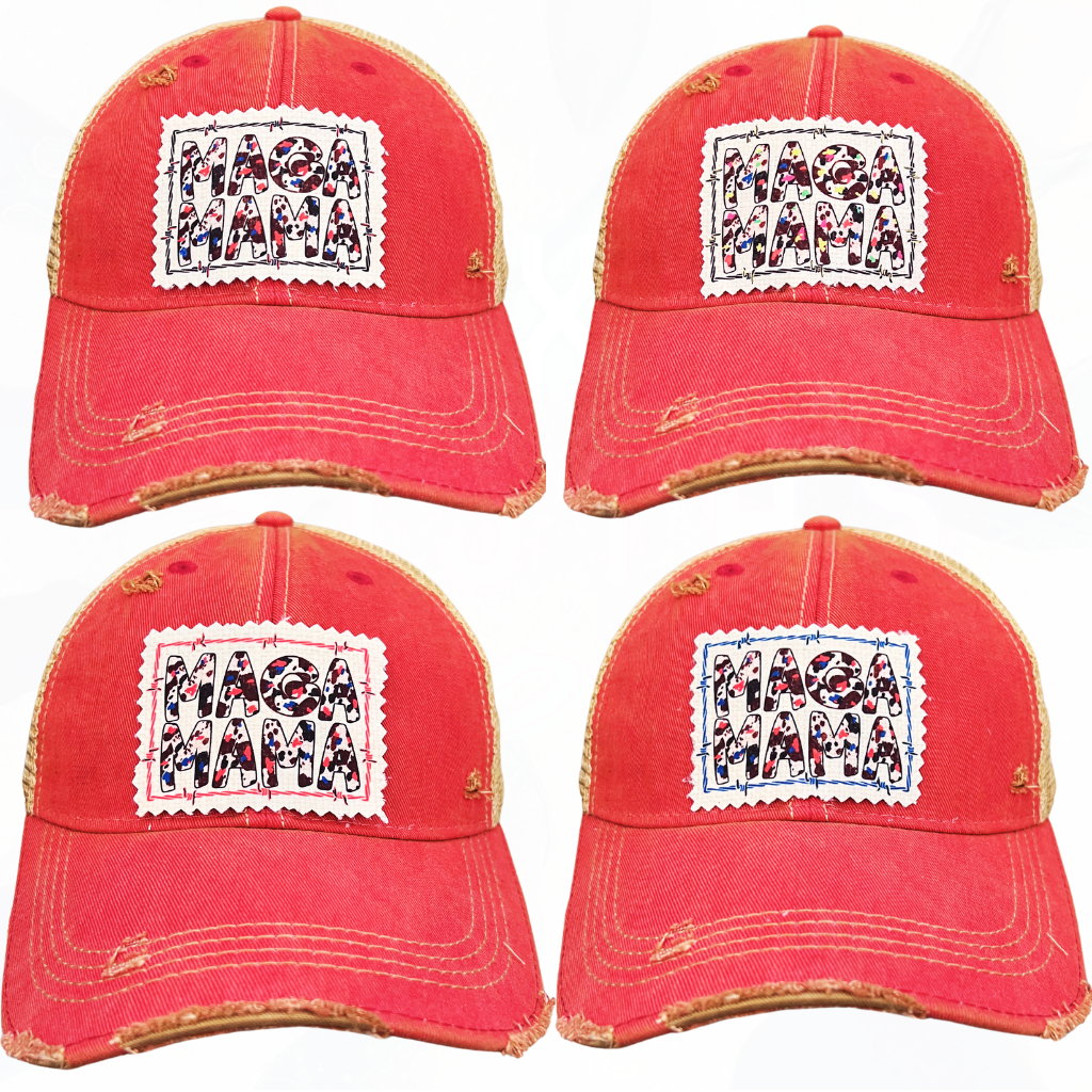 MAGA MAMA HAT - RED - 4 Designs