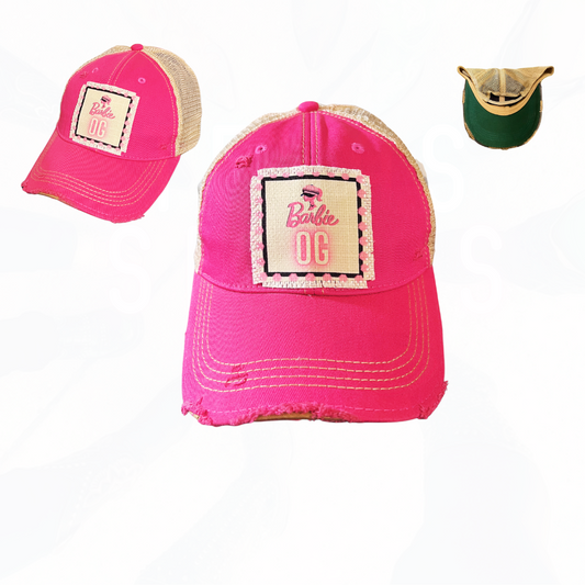 BARBIE OG Trucker Hat - CC or Distressed So Cute!