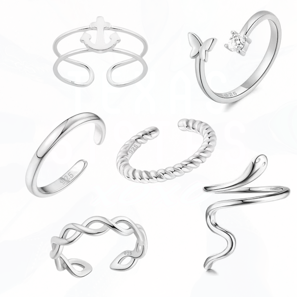 Sterling Silver Toe Rings - Many Styles