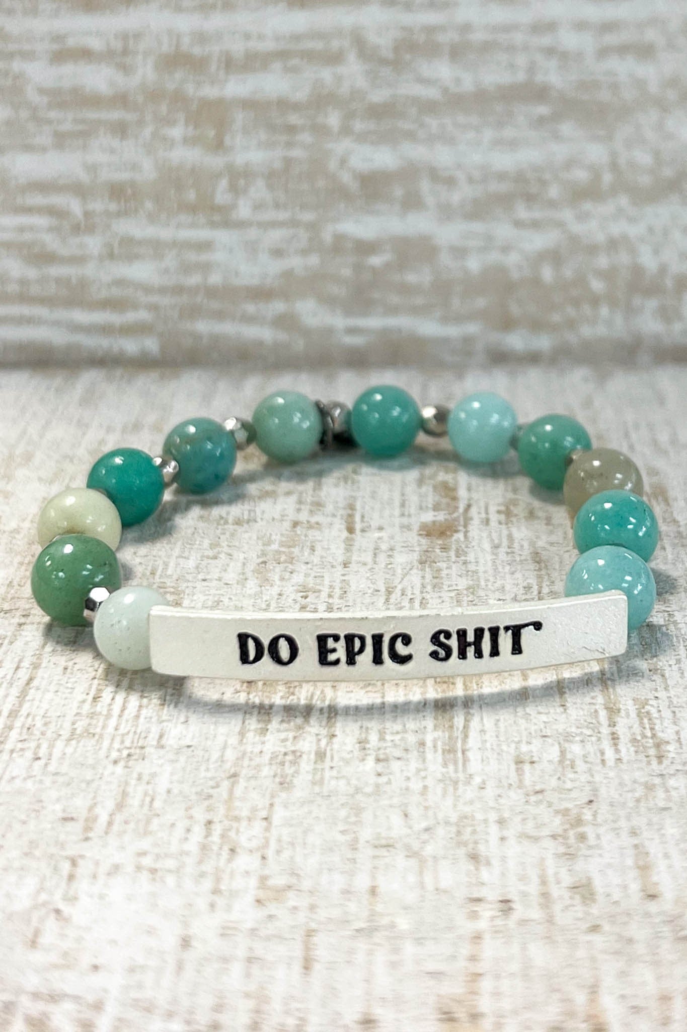 Do EPIC Sh*t Natural Beads Stretch Bracelet