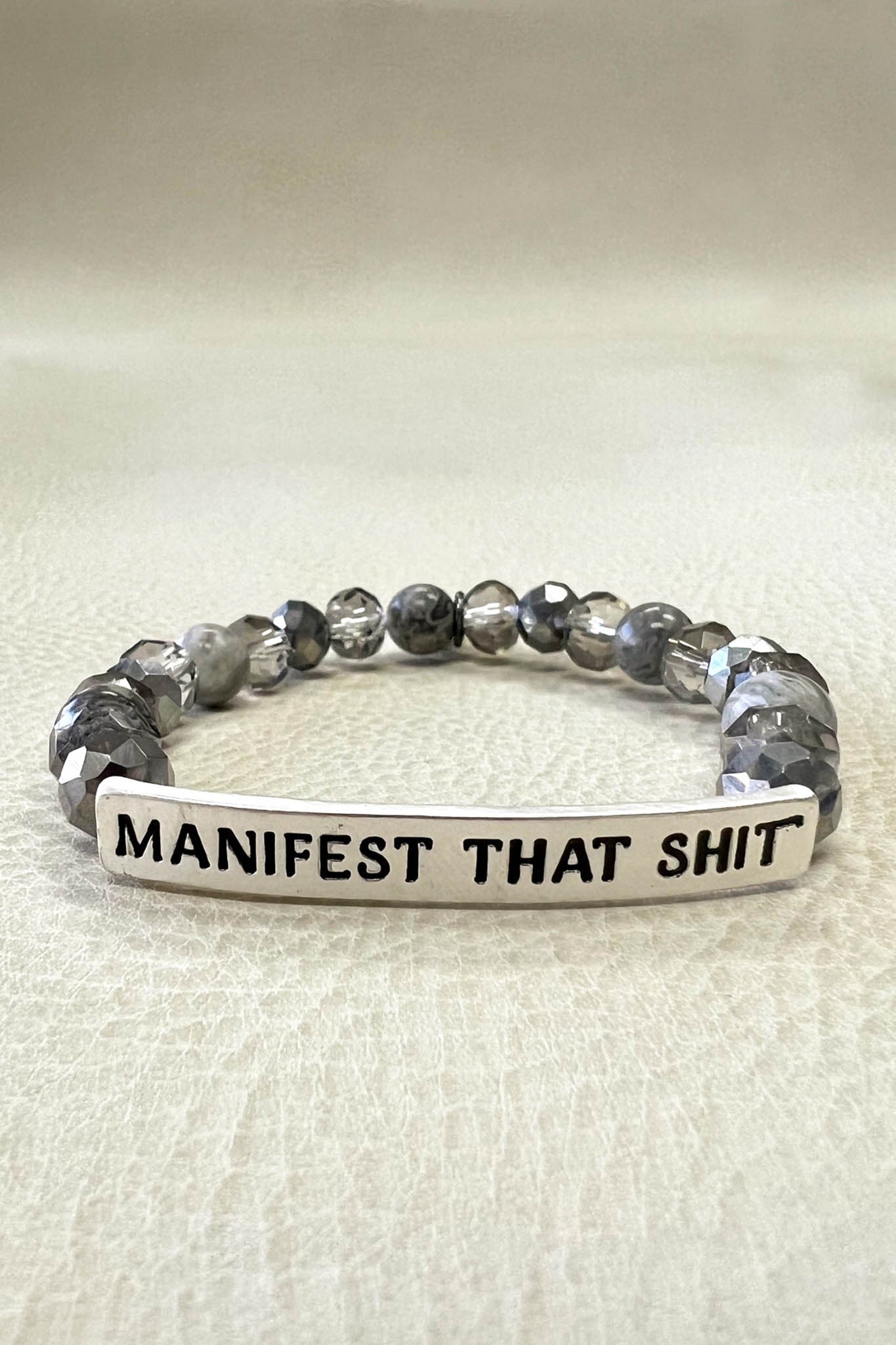 Manifest That Sh*t Natural Beads Stretch Bracelet