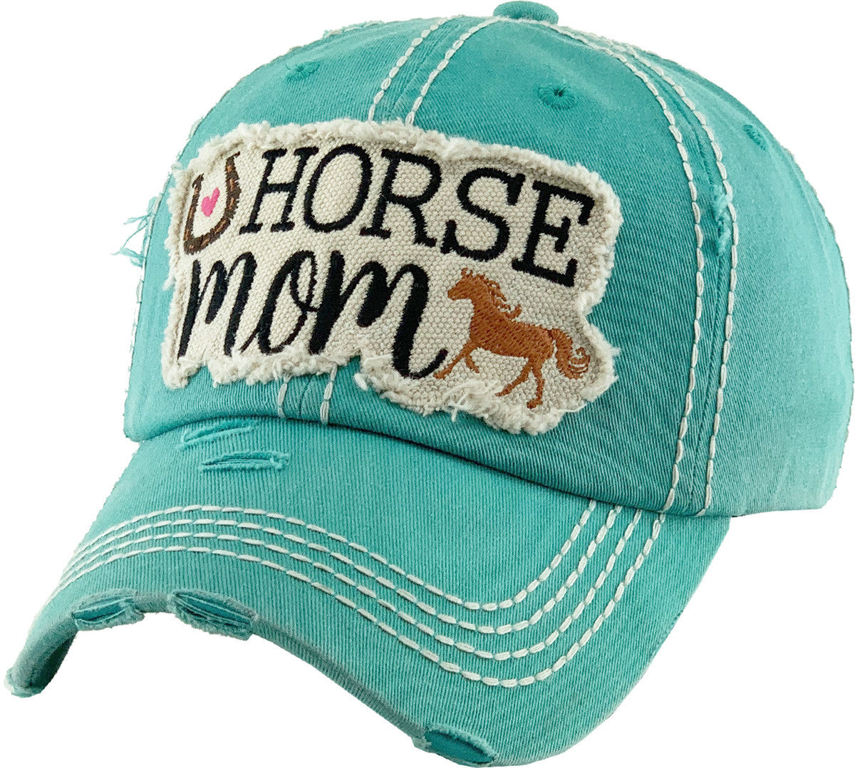 HORSE MOM HAT - Turquoise