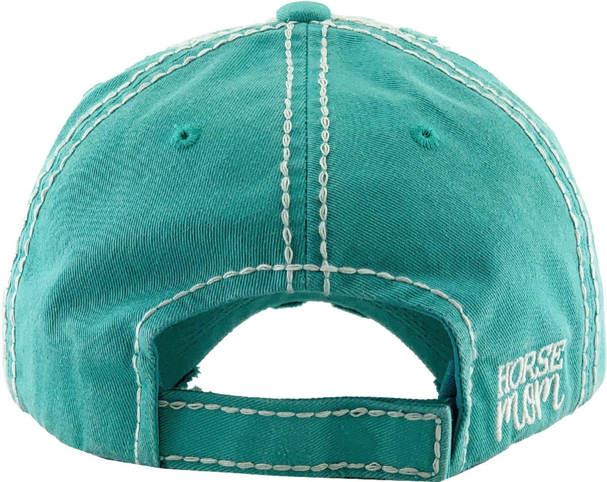 HORSE MOM HAT - Turquoise