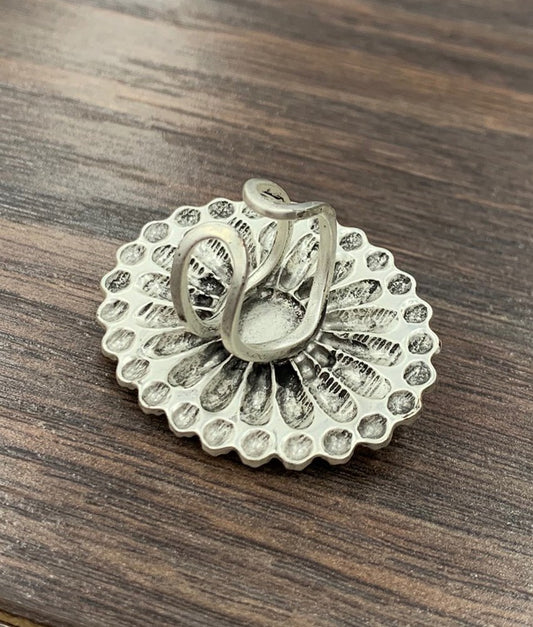 Concho Starburst Turquoise Stone Cuff Ring