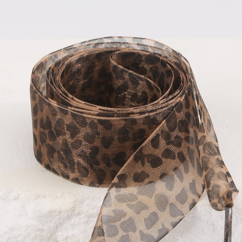 Leopard Satin Organza Shoe Laces - 4 Colors