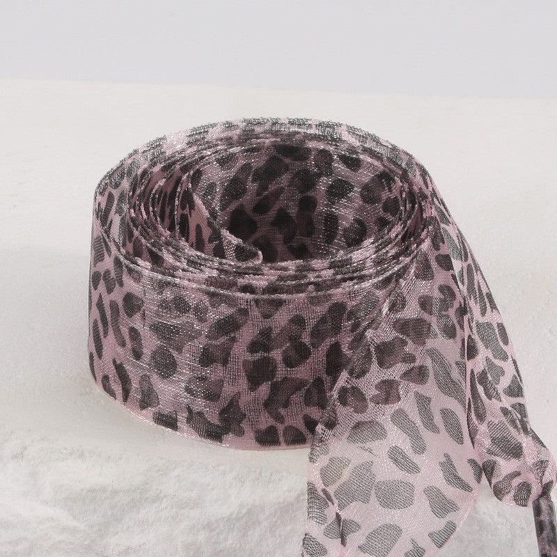 Leopard Satin Organza Shoe Laces - 4 Colors