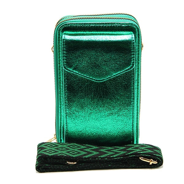 Super Cute Metallic Guitar Strap Bag - Phone - Wallet - Lots of Colors