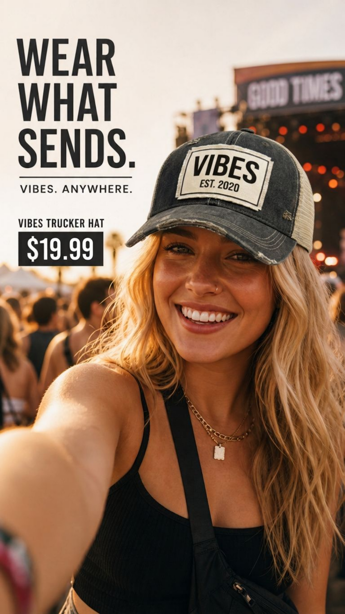 VIBES Est 2020 Patch Trucker Hat - Lots of Colors