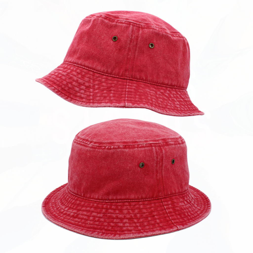WASHED RED DENIM Bucket Hat