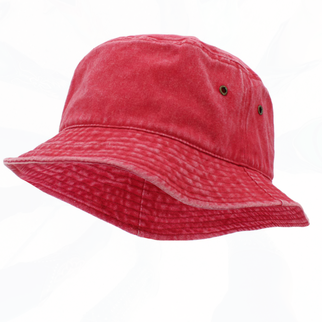 WASHED RED DENIM Bucket Hat