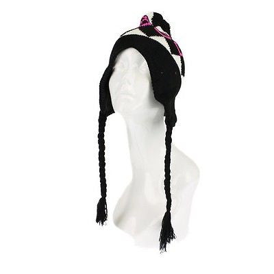 Winter Hat Hearts & Tie Braids