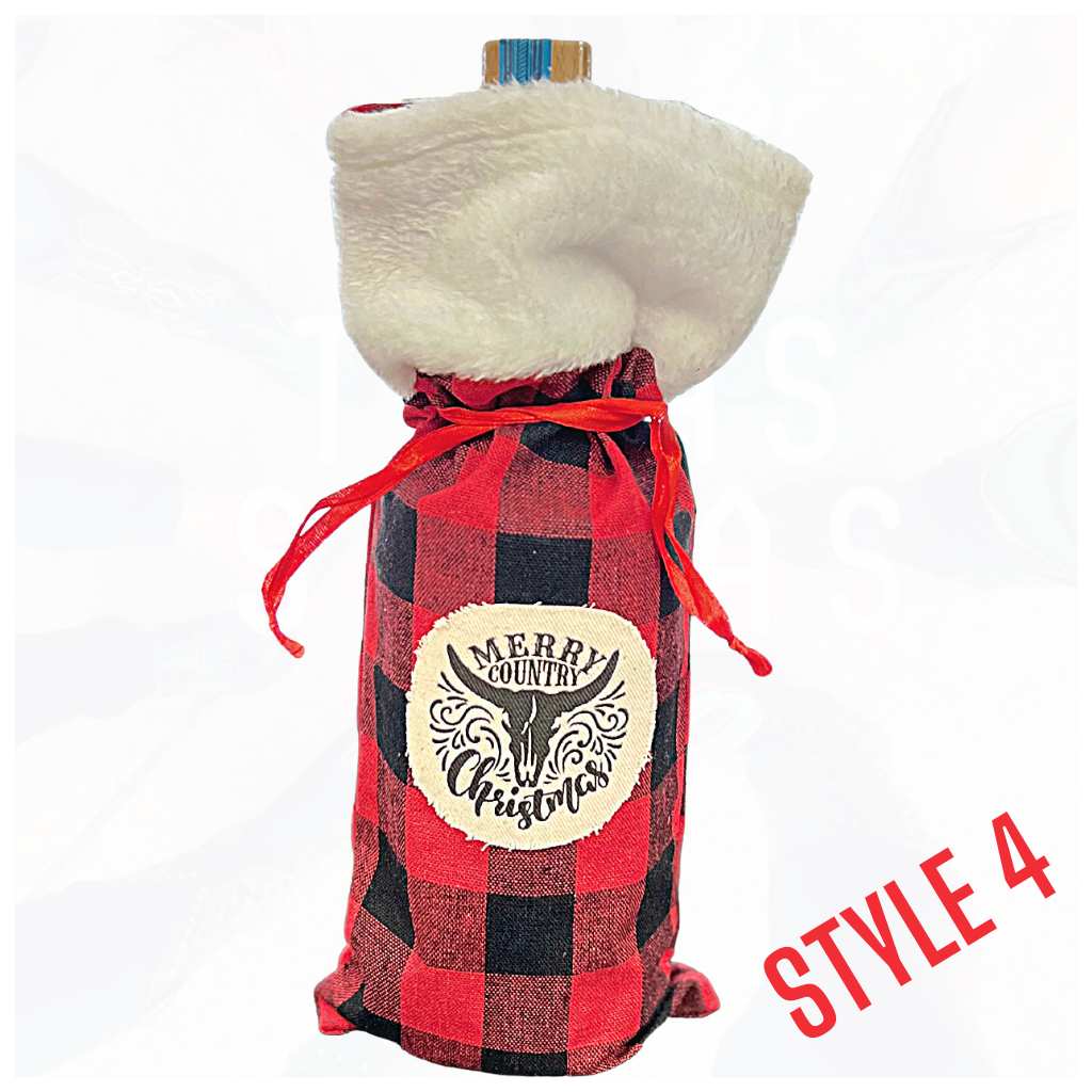 Sassy Holiday Wine Liquor Bags - Many Styles