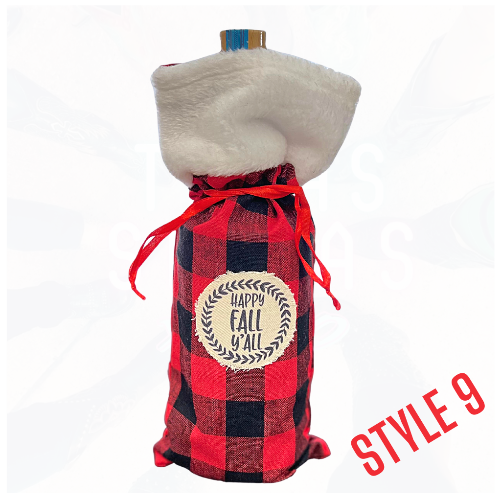 Sassy Holiday Wine Liquor Bags - Many Styles