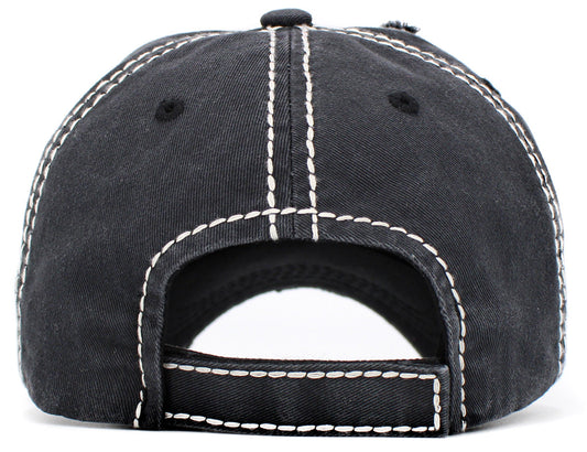 I Run on Caffeine & Kisses Hat - Black