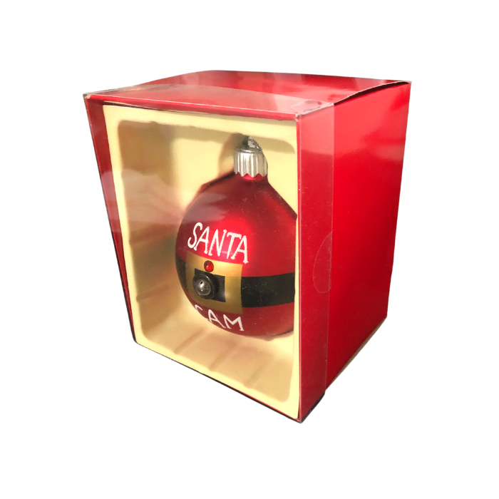 NEW Christmas Ornament SANTA CAM Lights UP