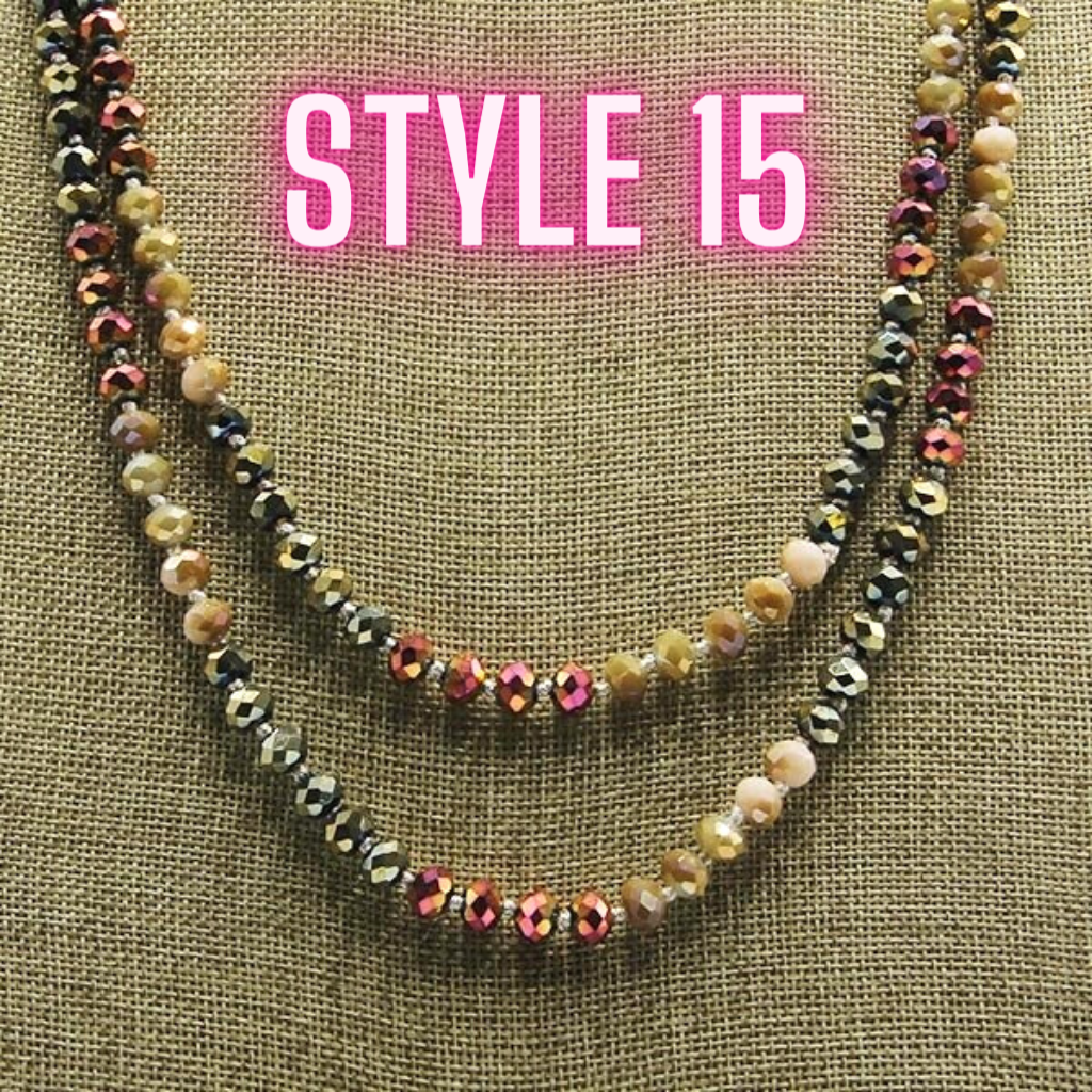 Beautiful 30" - 60" Beads Necklace RED