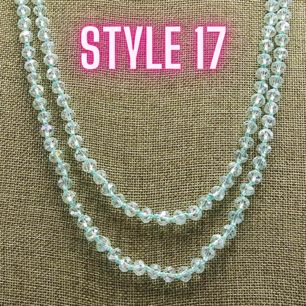 Beautiful 30" - 60" Beads Necklace RED