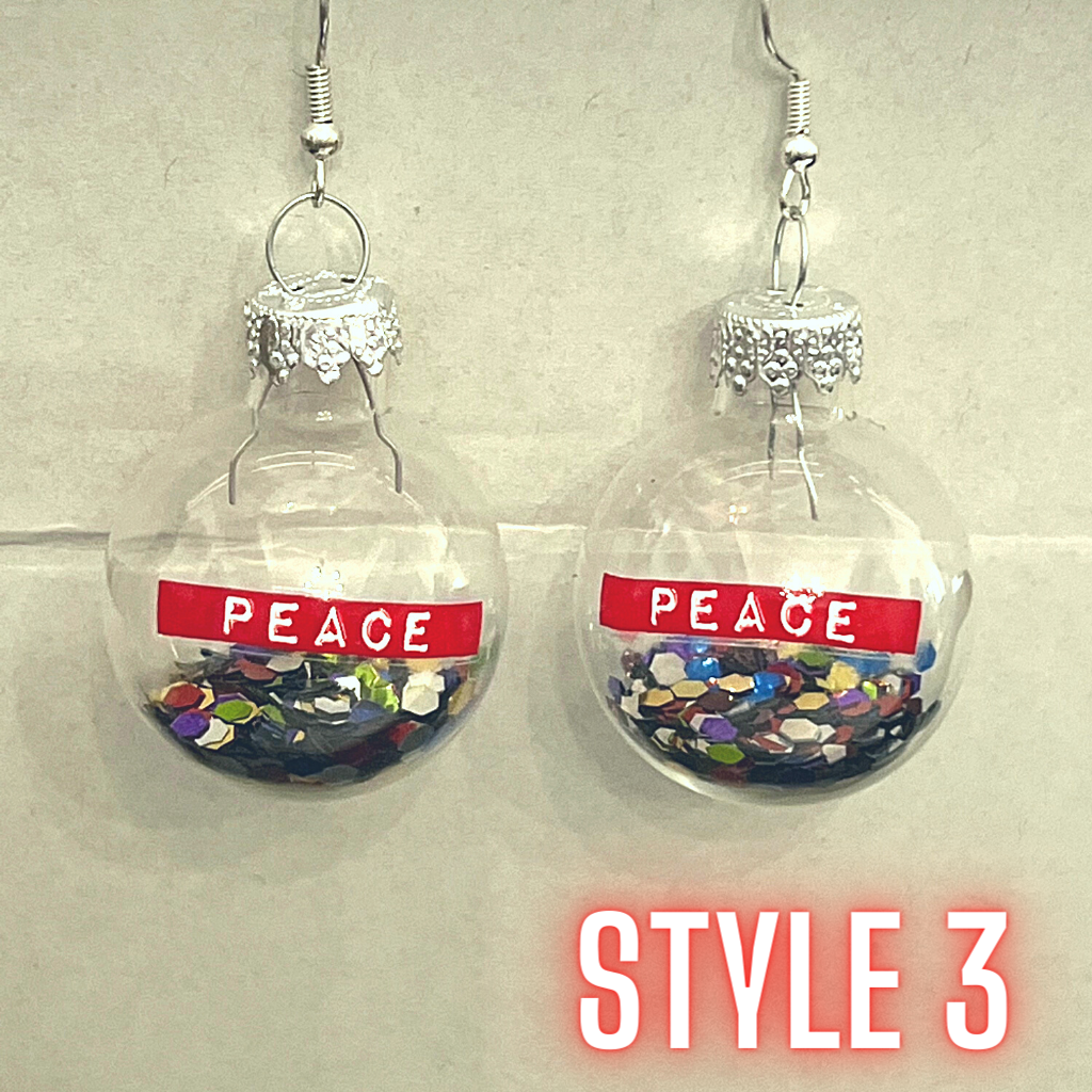 Christmas Confetti Glitter Earrings - Many Styles