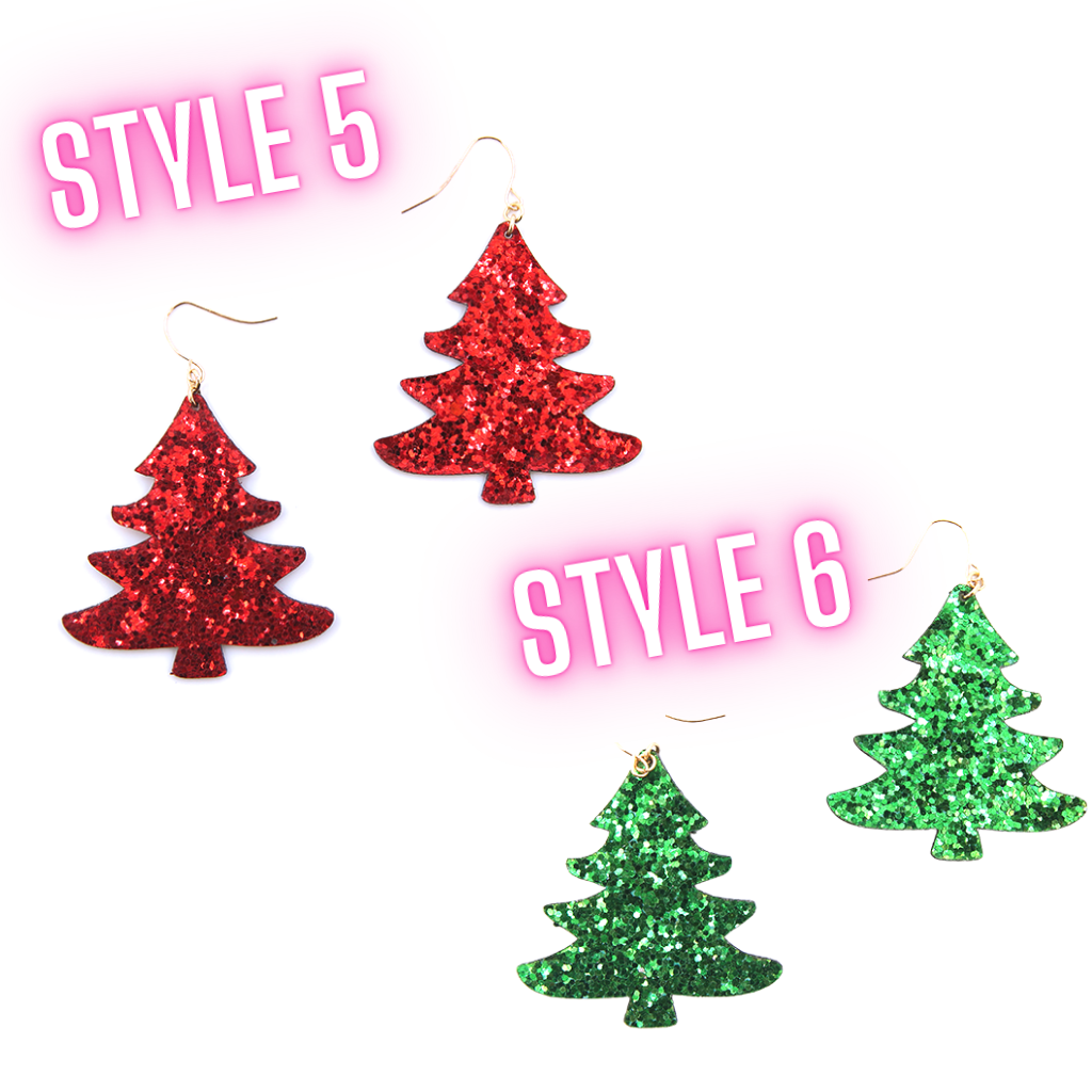 Glitter, Tinsel & Bells Christmas Earrings - Many Styles