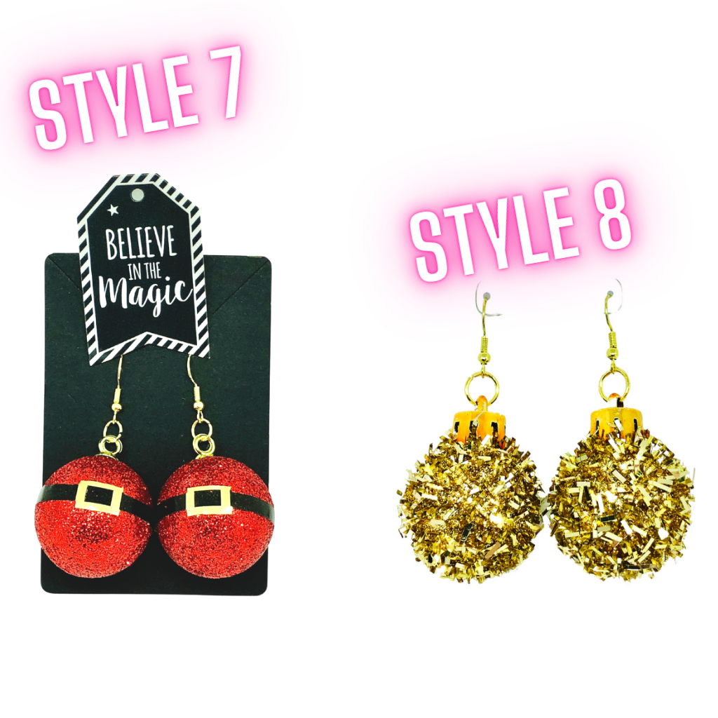 Glitter, Tinsel & Bells Christmas Earrings - Many Styles
