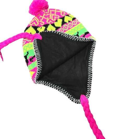 Winter Deer & Hearts Hat Soft