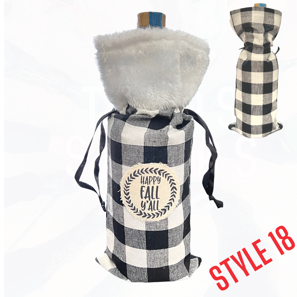 Sassy Holiday Wine Liquor Bags - Many Styles