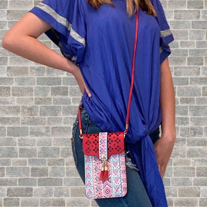 Cell Phone Window Messenger Bag