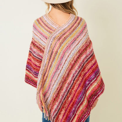 Multicolor FRINGE PONCHOS - 4 STYLES