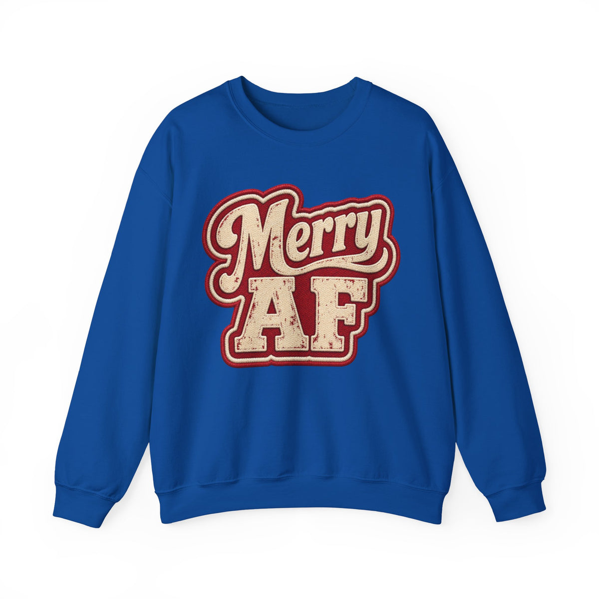Merry AF Sweatshirt – Funny Retro Holiday Crewneck