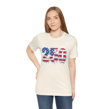 4th of July Frayed Patch Graphic Tee — Patriotic Independence Day T-Shirt