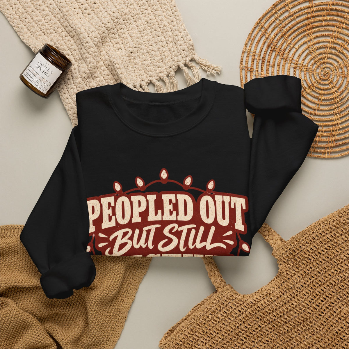 Peopled Out But Still Festive Y'all Christmas Sweatshirt